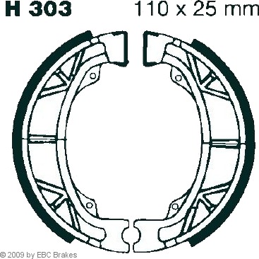 EBC Brakes H303 Bremsesko sett EBC Brakes H303 Bremsesko sett