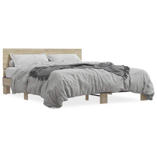  Sengeramme sonoma eik 160x200 cm konstruert tre og metall 8721102614798