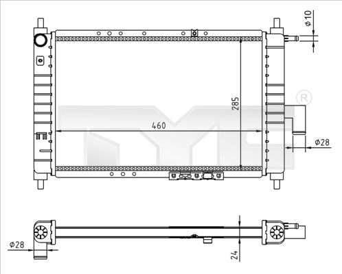 Radiator TYC 706 0023 R Radiator TYC 706 0023 R