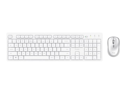 Trust Ody II Tastatur Og Mussett Full Size Trådløs Qwerty USA Hvit 25465 Trust Ody II Tastatur Og Mussett Full Size Trådløs Qwerty USA Hvit 25465