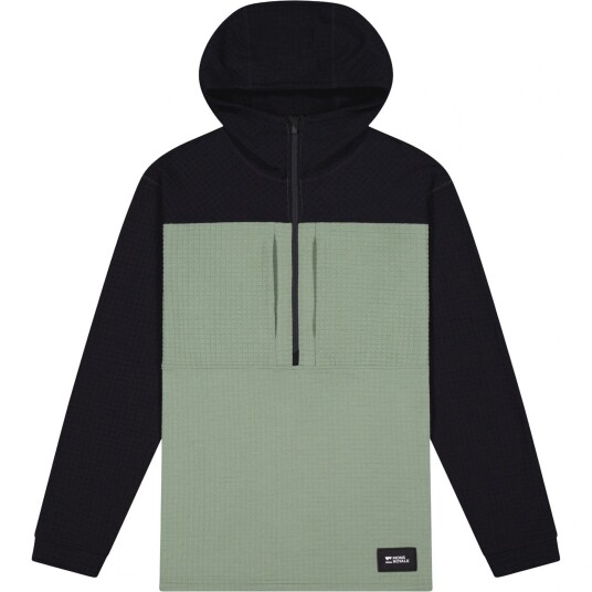 Mons Royale Offgrid Merino Fleece 1/2 Zip Genser Herre Willow / Black M50 Mons Royale Offgrid Merino Fleece 1/2 Zip Genser Herre Willow / Black M50
