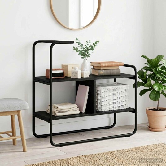 vidaXL Konsollbord Svart eik 80 x 35 x 75 cm Konstruert tre