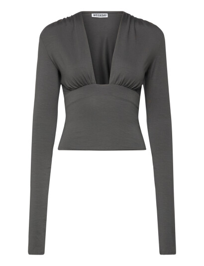 Weekday Long Sleeve Top   Grey   M