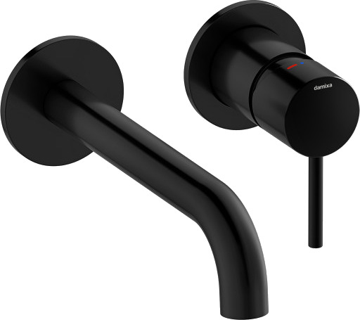 Utvendige deler til innebygd servant. 180 mm tut. Matt svart matte black