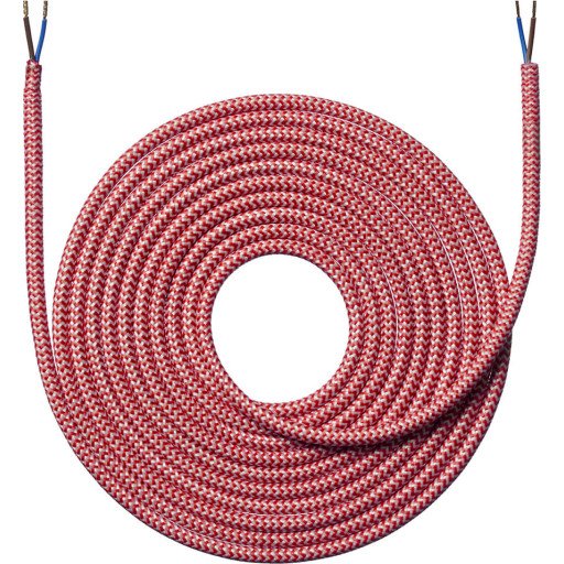 Nielsen Light Zigzag Rød Stoffledning 4 meter, 2x0,75 mm² Nielsen Light Zigzag Rød Stoffledning 4 meter, 2x0,75 mm²