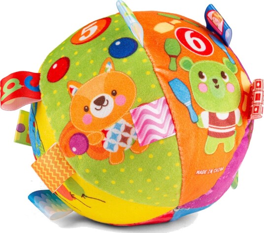 B Beez Stoffball Med Mønster 14x14 cm Farget Hvit
