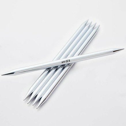 KnitPro Nova Metal Strømpepinner Messing 20cm 3,25mm