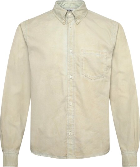Weekday Long Sleeved Cotton Shirt Beige XL