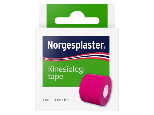 Norgesplaster Kinesiologitape 5cm x 5m, Rosa, 1 stk.