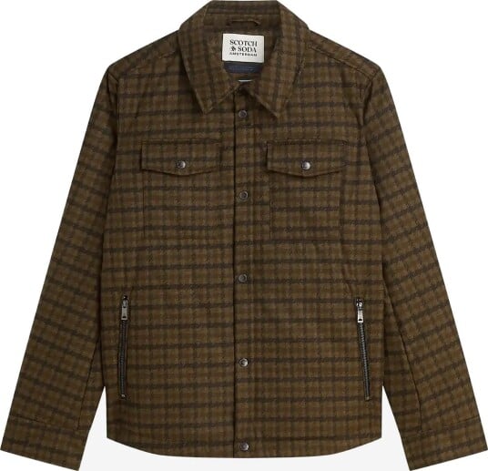 Scotch & Soda Houndstooth Quilted Jacket SKY CAPTAIN CHECK M