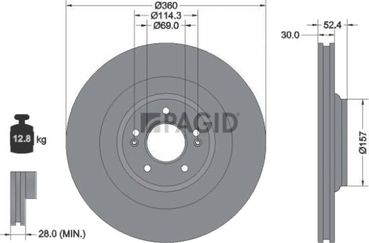 PAGID 56469NHC Bremseskive