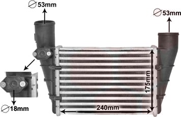 Intercooler VAN WEZEL 03004112