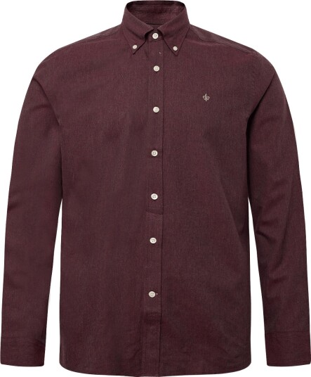Morris Watts Flannel Shirt Slim Fit WINE RED M