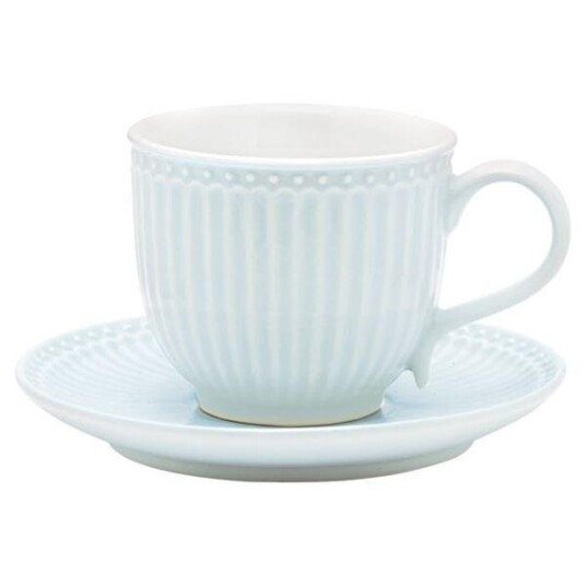 GreenGate  Alice kopp & skål 20 cl pale blue