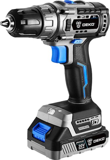 Deko Tools Batteridrill 20v Blå Med Batteri Deko Tools Batteridrill 20v Blå Med Batteri