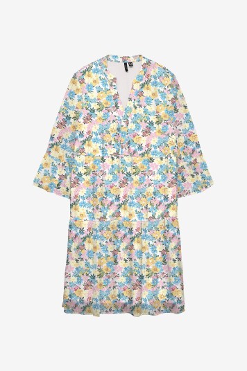 Vero Moda Kjole vmSmilla 3/4 Short Dress Wvn Hvit
