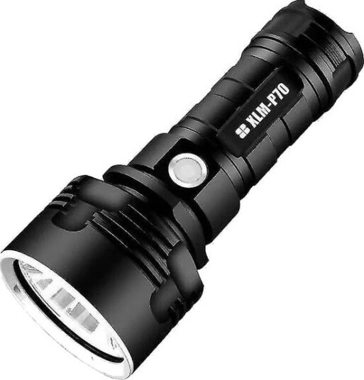 P70 lommelykt, 30000-100000 lm høy effekt LED ultra lyssterk vanntett, kraftigste Xlm-p70 50 W 3-modus (enkelt batteri, 50 W-p70