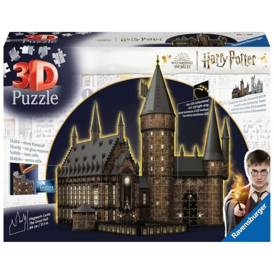 Ravensburger Hogwarts Castle Great Hall Night Edition 540p 3D Puslespill