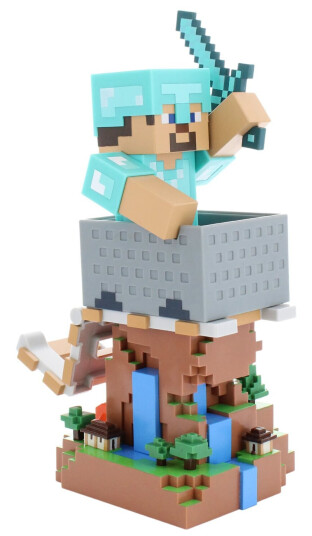 Cable Guys Minecraft Steve figur i diamant rustning Cable Guys Minecraft Steve figur i diamant rustning