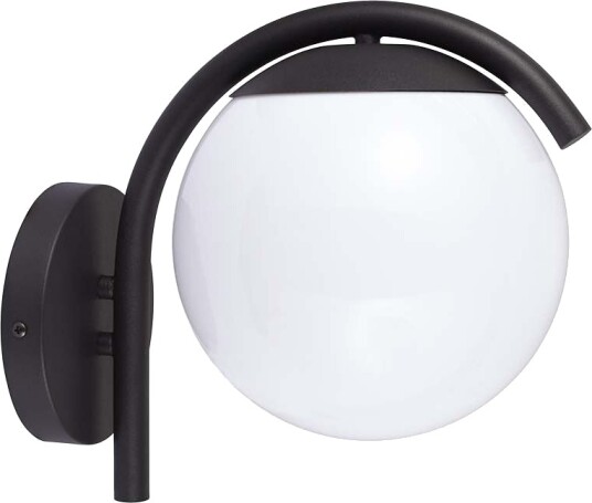 V Tac E27 Vegglampeholder Opal PC Matt Sort Hus V Tac E27 Vegglampeholder Opal PC Matt Sort Hus