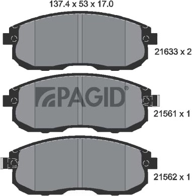 PAGID T3009N Bremseklosser