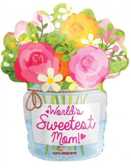 Worlds Sweetest Mom! Folieballong 46 cm