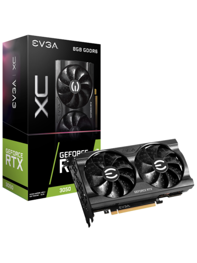 EVGA GeForce RTX 3050 XC 8GB GDDR6 - 8GB GDDR6 RAM - Grafikkort