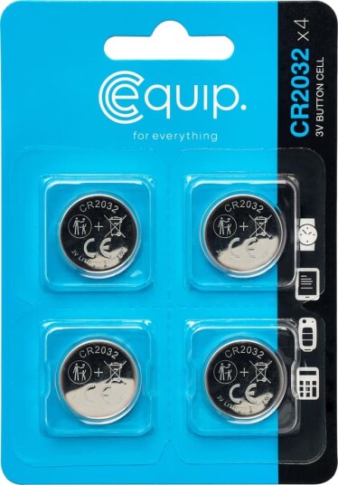 Equip CR2032 Batteripakke 4 pakning