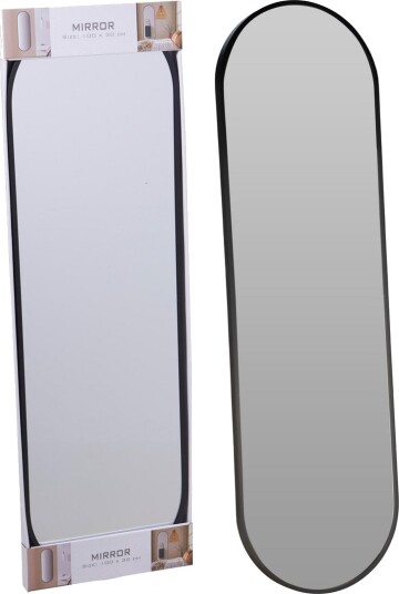 SPEIL ALUMINIUM OVAL 30X100CM SORT SPEIL ALUMINIUM OVAL 30X100CM SORT