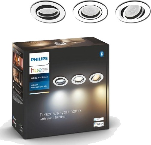 Philips Hue WA Milliskin Downlight Rund 3x5w Hvit - 60575 Philips Hue WA Milliskin Downlight Rund 3x5w Hvit - 60575