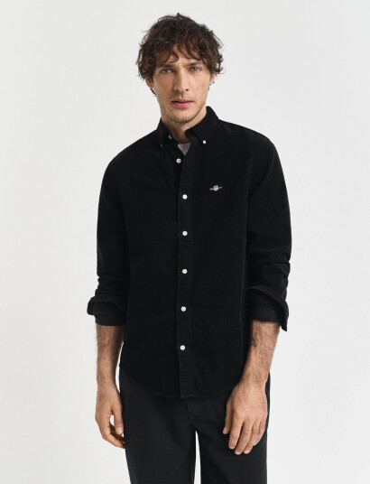 GANT Reg Corduroy Shirt - Black - XXL GANT Reg Corduroy Shirt - Black - XXL
