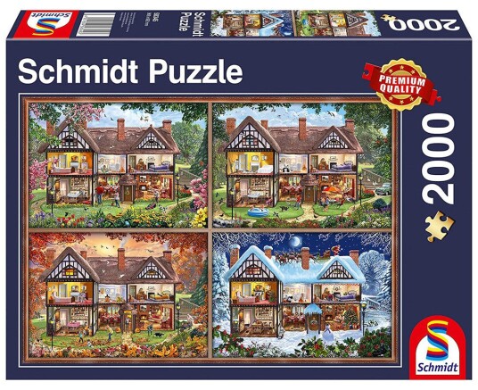 Schmidt Puzzles Jigsaw Puzzle 2000 brikker House of Four Seasons