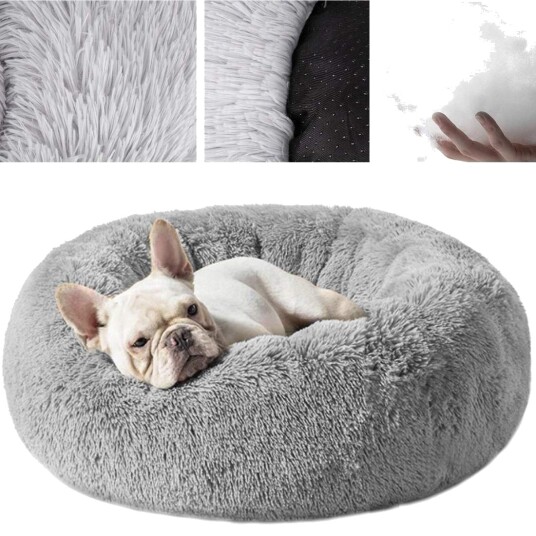 Northio Fluffy hundeseng grå - Luksuriøs og supermyk, maskinvaskbar Northio Fluffy hundeseng grå - Luksuriøs og supermyk, maskinvaskbar