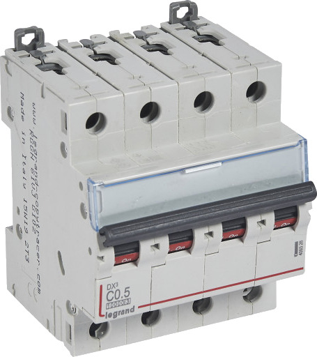 Legrand DX³ MCB automatsikring C0,5 4P 4M 10/16kA