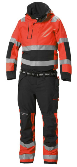 HH Workwear Workwear Helly Hansen Alna 2.0 Hi Vis Vanntett Skallkjeledress Rød C54