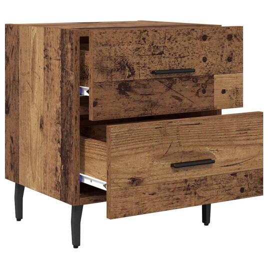 Nattbordskap 2 pcs Gammelt tre 40 x 35 x 47.5 cm Konstruert tre