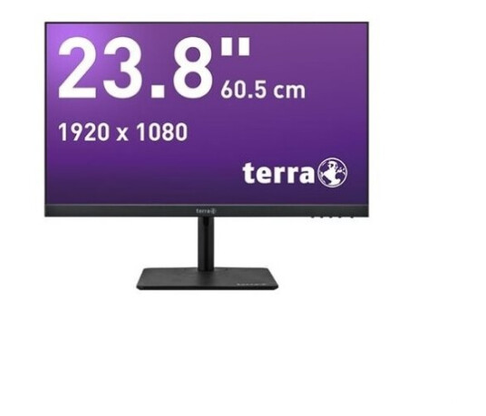 Terra 23.8" FHD VA LED PC-skjerm med HDMI og DisplayPort, Svart