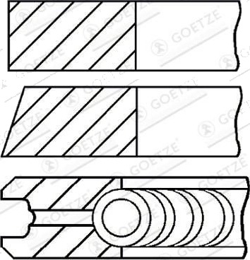 Stempelringsett GOETZE ENGINE 08-429306-10