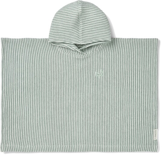 LIEWOOD Paco Badeponcho Stripe Peppermint/ Creme de la Creme 7-8 år
