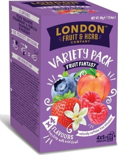 London Fruit & Herb fruit fantasy variety pack 20 poser London Fruit & Herb fruit fantasy variety pack 20 poser