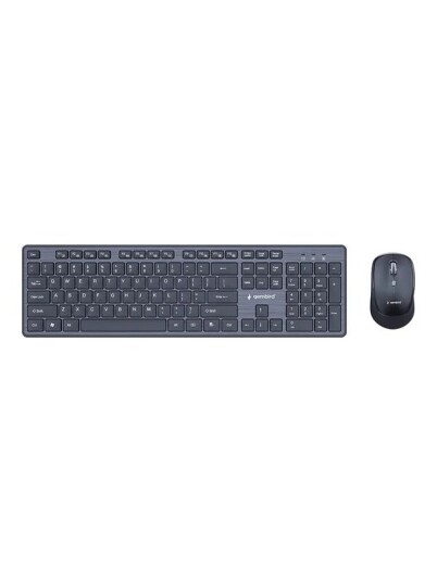 Gembird Trådløs Tastatur- og Mussett Full Size QWERTY USA Svart Gembird Trådløs Tastatur- og Mussett Full Size QWERTY USA Svart