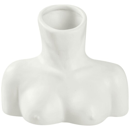 Vase Agata; 17x10.5x15 cm (LxBxH); Hvit Vase Agata; 17x10.5x15 cm (LxBxH); Hvit