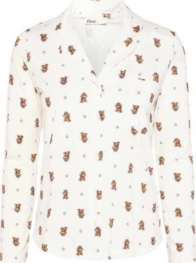 Etam Ruby Long Sleeve Pyjama Shirt CREAM M Etam Ruby Long Sleeve Pyjama Shirt CREAM M