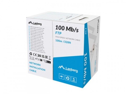 Lan-Kabel Ftp 100Mb/S 100M Wire Cca Grå Lanberg