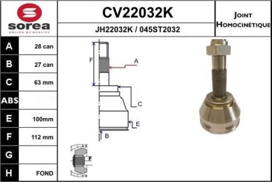 Drivledd EAI CV22032K Drivledd EAI CV22032K