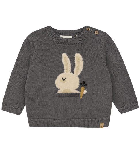 Minymo Genser Strikket   Dark Gull Grey   Minymo   56   Genser   Grå