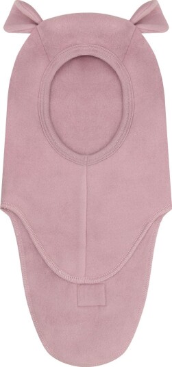 Huttelihut Balaclava - Fleece - 1-lag - Woodrose m. Ører - Huttelihut - 6-12 md - Balaclava - enkel - Rosa - 62-80