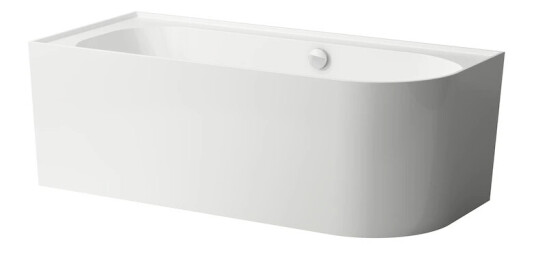 LAUFEN IMMERSE HJØRNEBADEKAR 180X80 VENSTRE HVIT