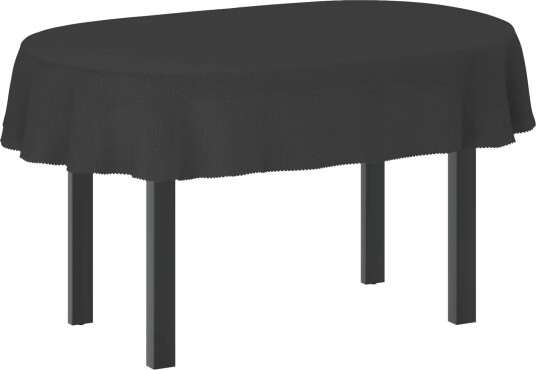 vidaXL Bordduk Oval Mørkegrå 130 x 220 cm