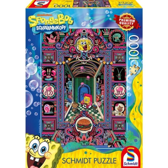 Schmidt Spiele Puslespill 1000 Brikker SvampeBobs Gale Verden